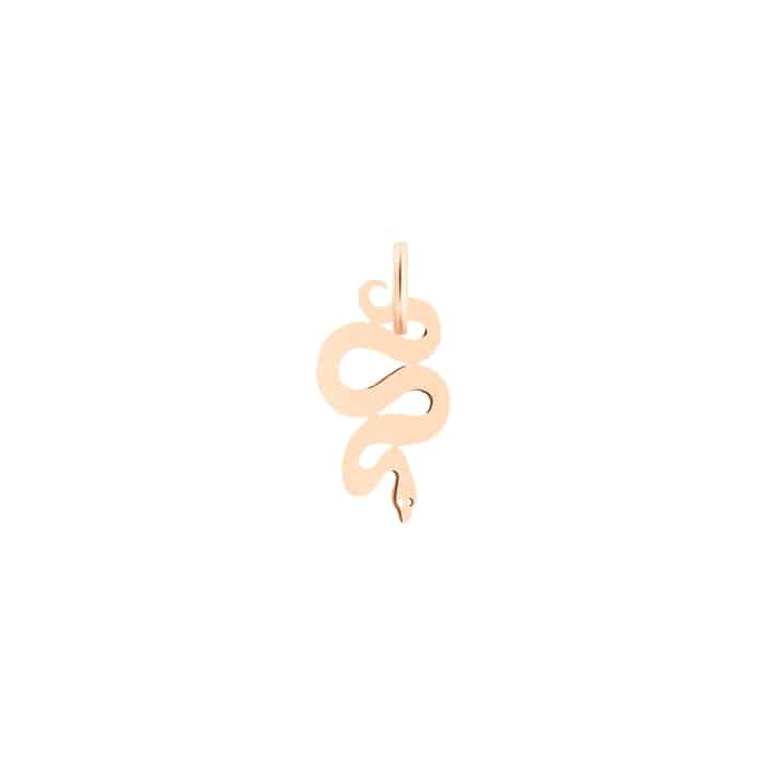 Ginette NY Mini Snake Charm Rose Gold Pendant