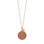 Collier Ginette NY Ever Gold Sandstone Disc on Chain Or Rose