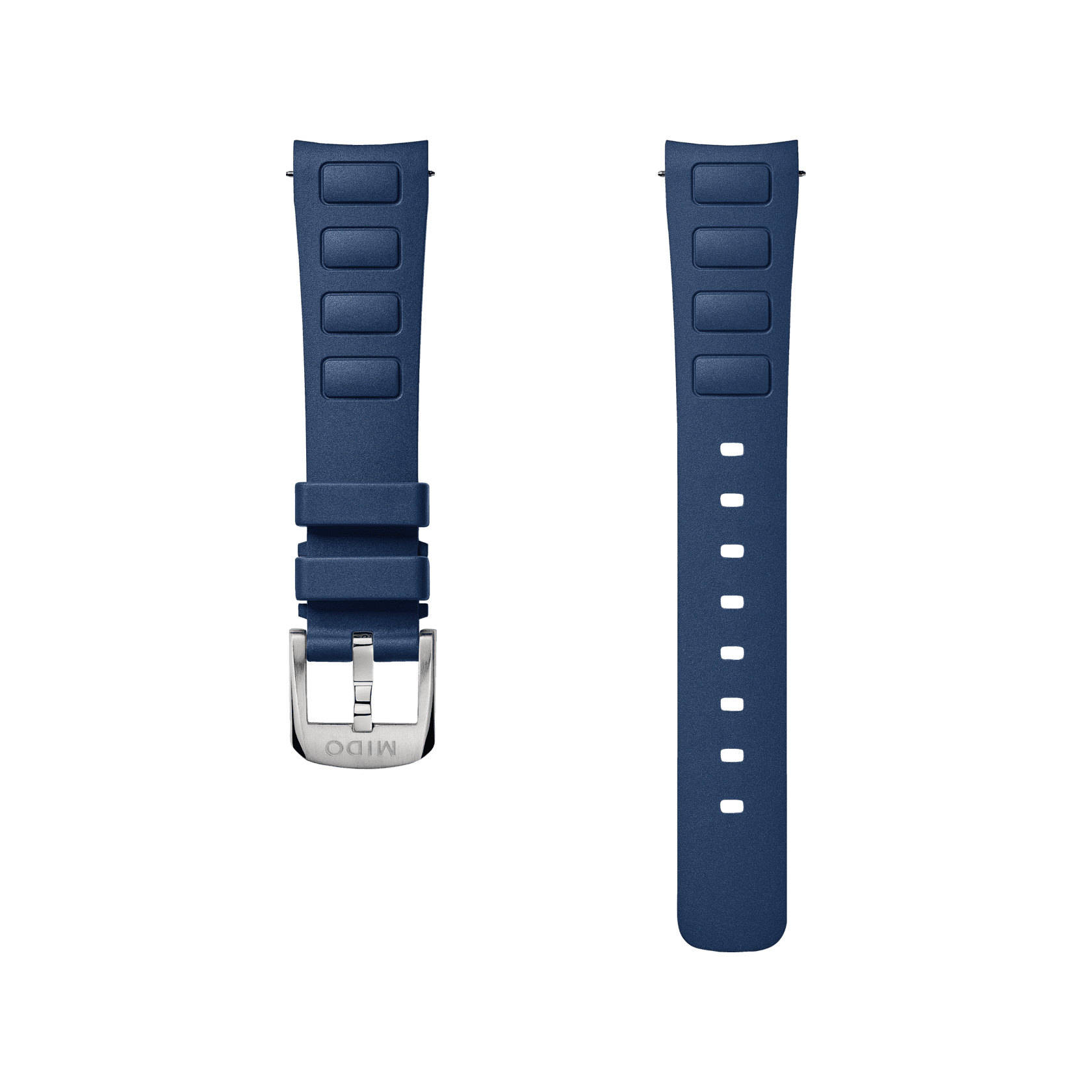 Mido Multifort TV 35 Blue Rubber 18MM Lug Watch Bracelet