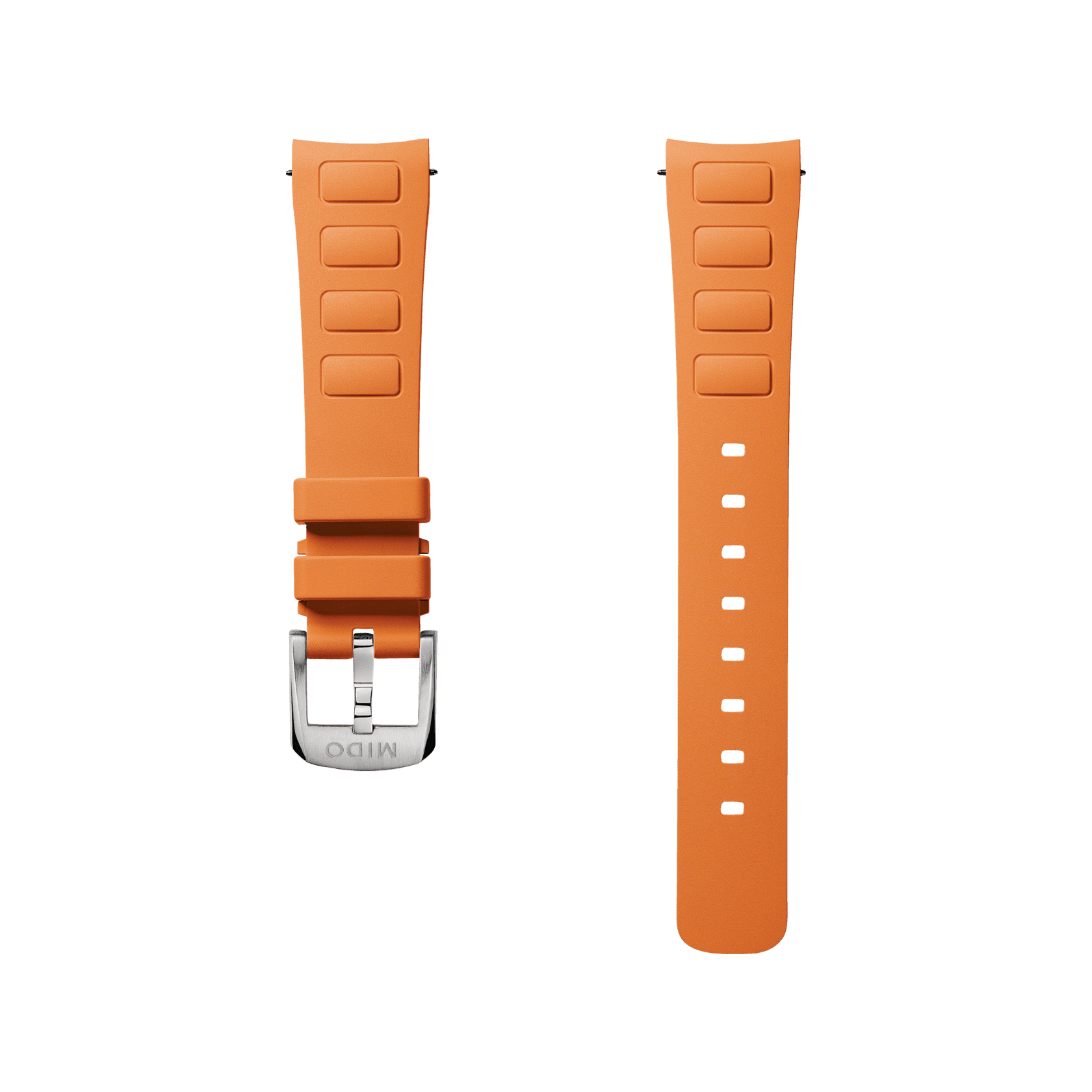 Mido Multifort TV 35 Rubber Orange 18MM Lug Bracelet