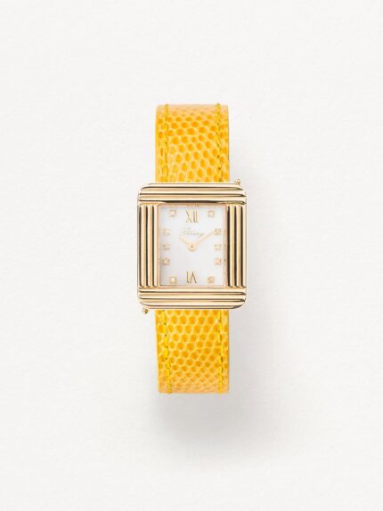 Poiray watch Ma Première Yellow Gold Mother of Pearl Dial Bracelet Leather