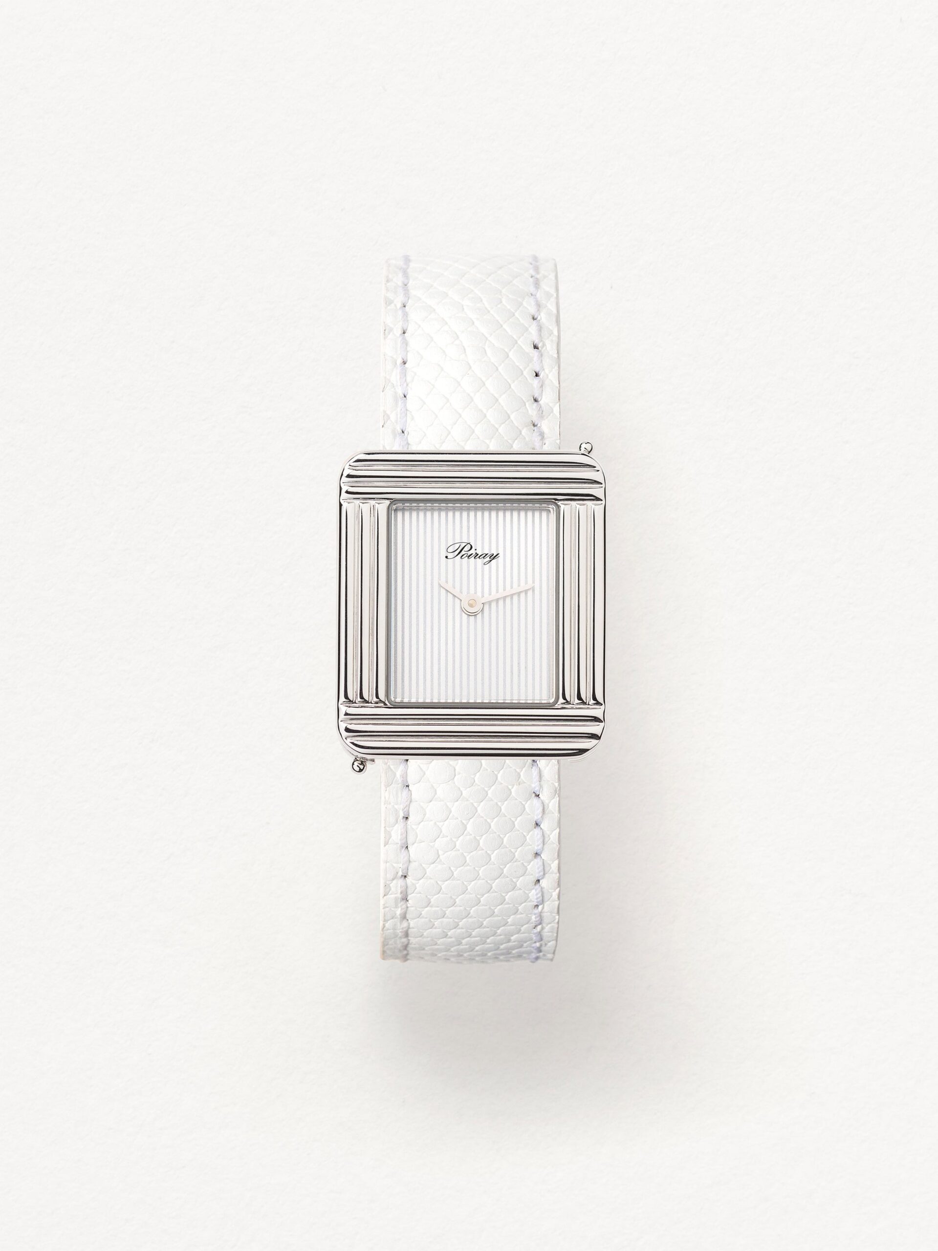 Poiray Ma Première watch White dial Leather Bracelet