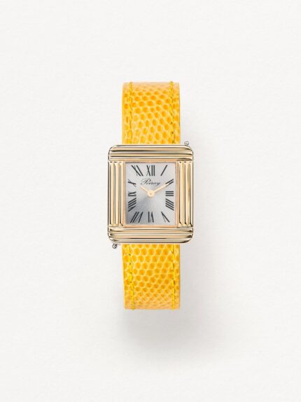 Poiray watch Ma Première Steel and Yellow Gold Silver Dial Bracelet Leather