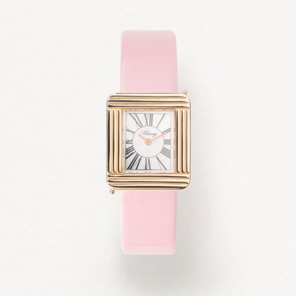 Montre Poiray Ma Première Or Jaune Cadran Blanc Bracelet Cuir