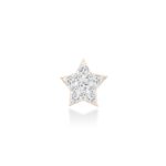 Mono Boucle d'Oreille Ginette NY Solo Diamond Milky Way Star Stud Or Rose