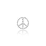 Mono Boucle d'Oreille Ginette NY Solo Diamond Peace & Love Stud Or Rose