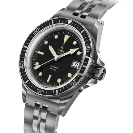 Montre Yema Superman Swiss Edition Auto Cadran Noir Bracelet Acier