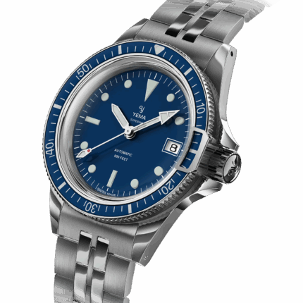 Montre Yema Superman Swiss Edition Auto Cadran Bleu Bracelet Acier