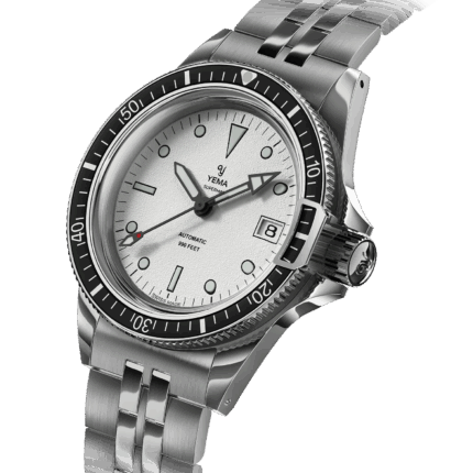 Montre Yema Superman Swiss Edition Auto Cadran Blanc Bracelet Acier