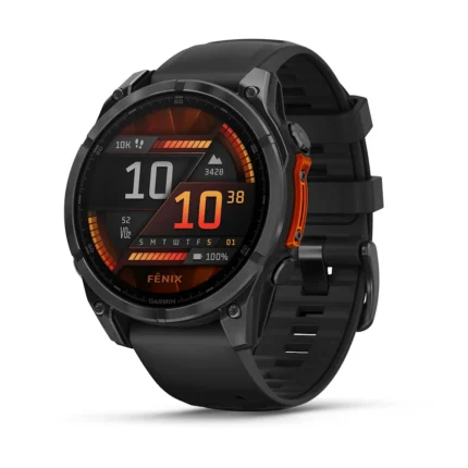 Montre Garmin Fenix 8 Amoled Acier Gray Connectée Bracelet Caoutchouc 47MM