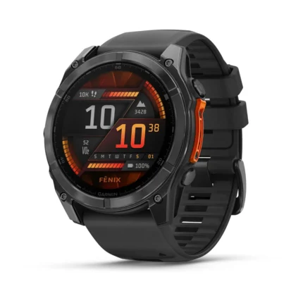 Montre Garmin Fenix 8 Amoled Acier Gray Connectée Bracelet Caoutchouc 51MM