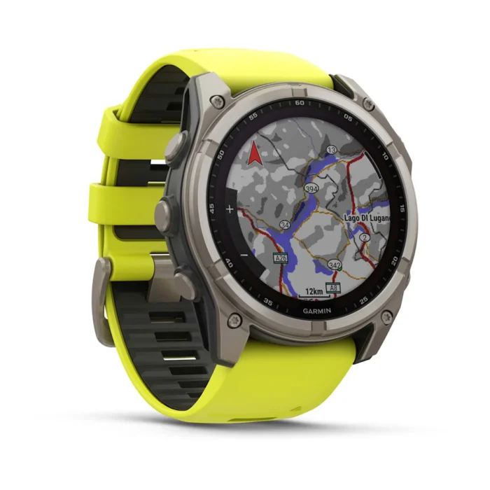 Montre Garmin Fenix 8 Solar Sapphire Titanium Connectée Bracelet Caoutchouc 51MM