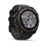 Montre Garmin Fenix 8 Solar Sapphire Titane Carbon Gray DLC Connectée Bracelet Caoutchouc 51MM