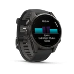 Montre Garmin Fenix 8 Amoled Sapphire Titane Carbon Gray DLC Connectée Bracelet Caoutchouc 43MM