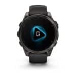 Montre Garmin Fenix 8 Amoled Sapphire Titane Carbon Gray DLC Connectée Bracelet Caoutchouc 47MM