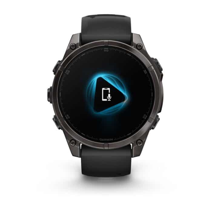 Montre Garmin Fenix 8 Amoled Sapphire Titane Carbon Gray DLC Connectée Bracelet Caoutchouc 47MM