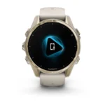 Montre Garmin Fenix 8 Amoled Sapphire Soft Gold Connectée Bracelet Caoutchouc 43MM