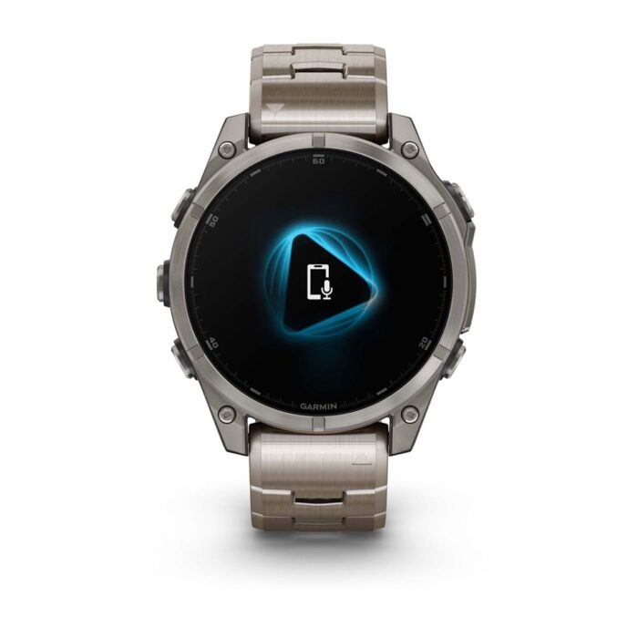 Montre Garmin Fenix 8 Amoled Sapphire Titanium Connectée Bracelet Acier + Caoutchouc 47MM