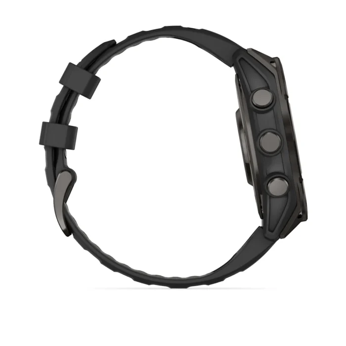 Montre Garmin Fenix 8 Amoled Sapphire Titane Carbon Gray DLC Connectée Bracelet Caoutchouc 47MM