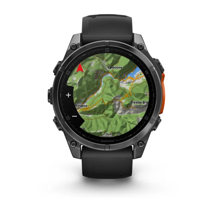 Montre Garmin Fenix 8 Amoled Acier Gray Connectée Bracelet Caoutchouc 47MM