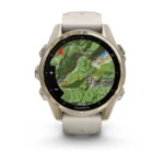 Montre Garmin Fenix 8 Amoled Sapphire Soft Gold Connectée Bracelet Caoutchouc 43MM