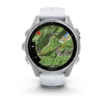 Montre Garmin Fenix 8 Amoled Acier Silver Connectée Bracelet Caoutchouc 43MM