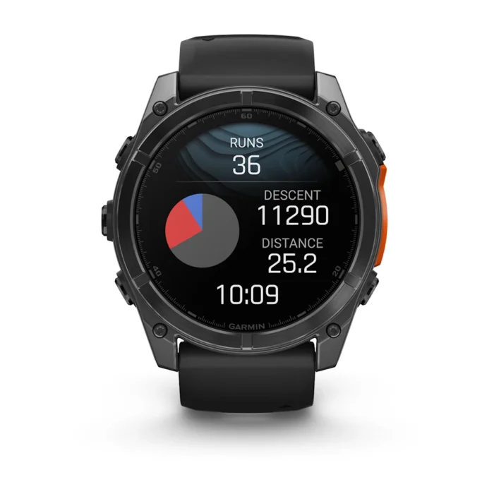 Montre Garmin Fenix 8 Amoled Acier Gray Connectée Bracelet Caoutchouc 51MM