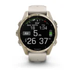 Montre Garmin Fenix 8 Amoled Sapphire Soft Gold Connectée Bracelet Caoutchouc 43MM