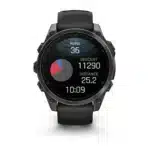 Montre Garmin Fenix 8 Amoled Sapphire Titane Carbon Gray DLC Connectée Bracelet Caoutchouc 47MM