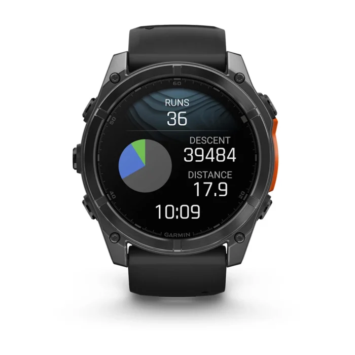 Montre Garmin Fenix 8 Amoled Acier Gray Connectée Bracelet Caoutchouc 51MM