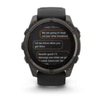 Montre Garmin Fenix 8 Solar Sapphire Titane Carbon Gray DLC Connectée Bracelet Caoutchouc 51MM