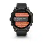 Montre Garmin Fenix 8 Amoled Sapphire Titane Carbon Gray DLC Connectée Bracelet Caoutchouc 47MM