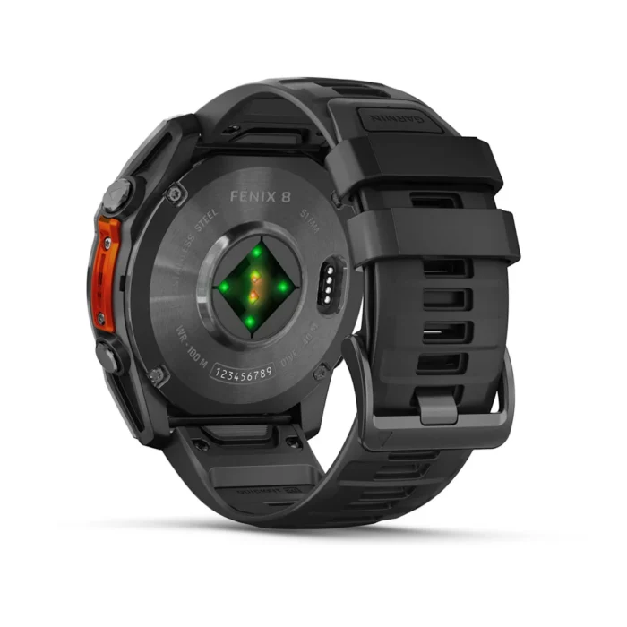 Montre Garmin Fenix 8 Amoled Acier Gray Connectée Bracelet Caoutchouc 51MM