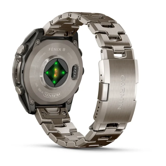 Montre Garmin Fenix 8 Amoled Sapphire Titanium Connectée Bracelet Acier + Caoutchouc 47MM