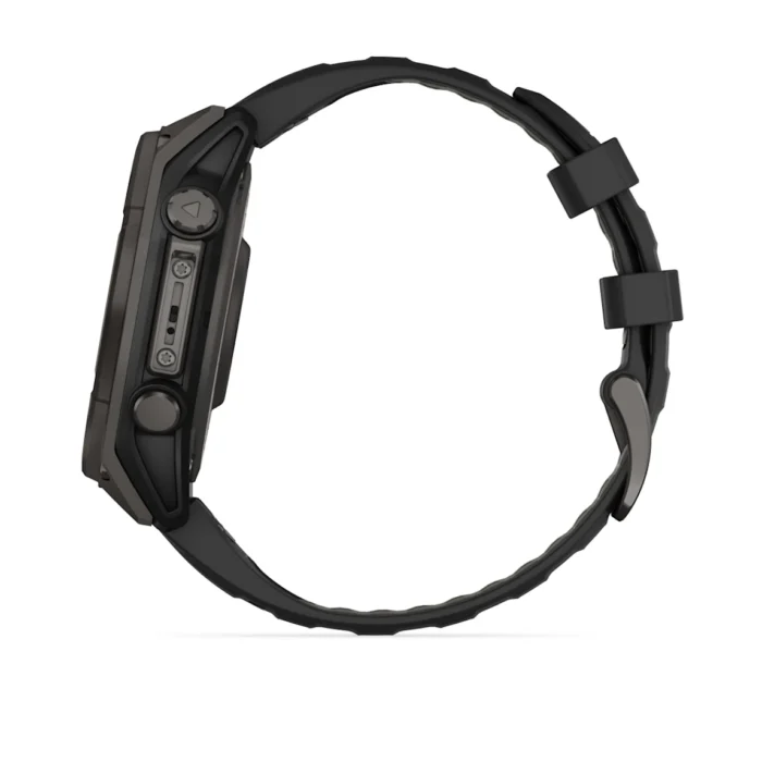 Montre Garmin Fenix 8 Solar Sapphire Titane Carbon Gray DLC Connectée Bracelet Caoutchouc 47MM