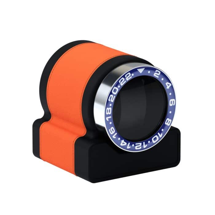 Remontoir à Montre Scatola Del Tempo Rotor One Orange Lunette Sport Blue