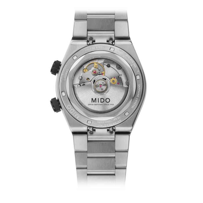 Montre Mido Multifort 8 Two Crowns Auto Cadran Noir Bracelet Acier 40MM