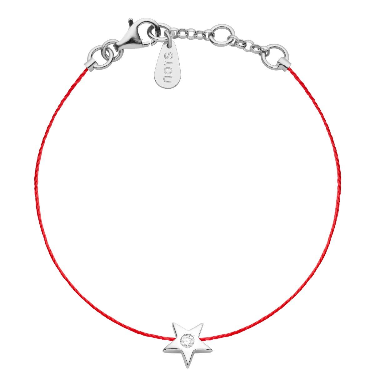 Bracelet Redline Nois Etoile Diamant Argent