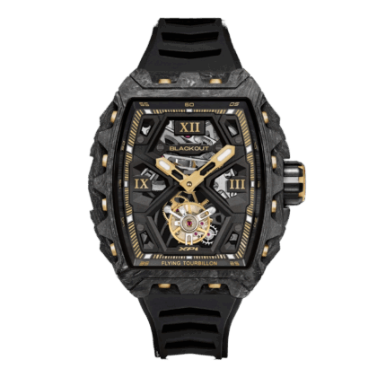 Montre Blackout Watches XP1 Tourbillon LT Gold Bracelet Caoutchouc 44MM