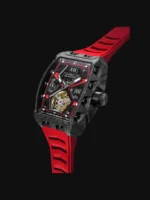 Montre Blackout Watches XP1 Tourbillon LT Red Bracelet Caoutchouc 44MM