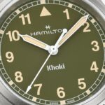 Montre Hamilton Khaki Field Quartz Cadran Vert Bracelet Acier 33MM