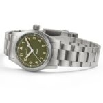 Montre Hamilton Khaki Field Quartz Cadran Vert Bracelet Acier 33MM