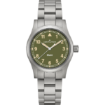 Montre Hamilton Khaki Field Quartz Cadran Vert Bracelet Acier 38MM