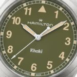 Montre Hamilton Khaki Field Quartz Cadran Vert Bracelet Acier 38MM