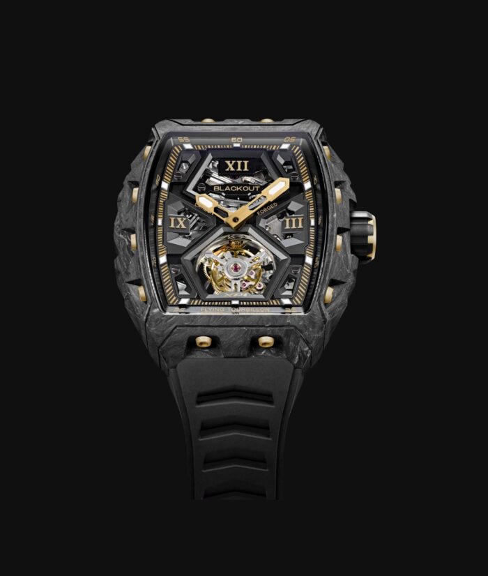 Montre Blackout Watches XP1 Tourbillon LT Gold Bracelet Caoutchouc 44MM