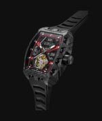 Montre Blackout Watches XP1 Tourbillon LT Red Bracelet Caoutchouc 44MM