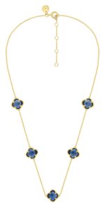 Collier Morganne Bello Songe Topaze Blue London Or Jaune