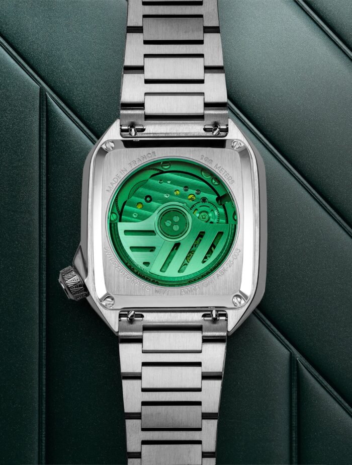 Montre MARCH LA.B AM2 Slim GMT Auto Empire Cadran Noir Bracelet Acier 36MM