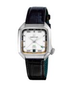 Montre MARCH LA.B AM2 Slim GMT Auto Shelter Cadran Blanc Bracelet Cuir 36MM