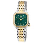 Montre MARCH LA.B Milady Mansart Chevrons Emerald Quartz Cadran Vert Bracelet Acier 28MM